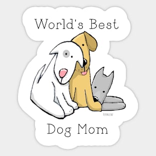 World's Best Dog Mom Sticker